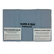 Grey and White Jewelry Polishing cloth with instructions card attached to cloth