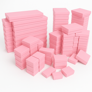 10 Boxes - Pink Kraft Cotton Filled Boxes