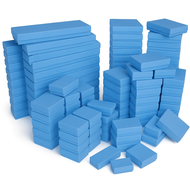10 Boxes - Baby Blue Kraft Cotton Filled Boxes