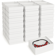 10 Boxes-White Swirl Clear Top Cotton Filled Boxes