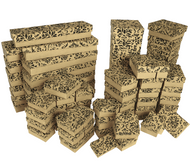 10 Boxes-Damask Print Cotton Filled Boxes
