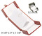 Large Pendant Snap-Tab Leatherette Box with dimensions.