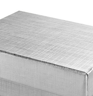 10 Boxes-SilverLinen CottonFilledBoxes-3 1/2" x 3 1/2" x 2"H