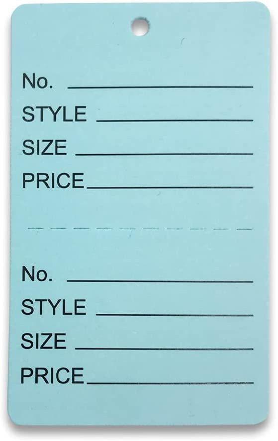 1000 Yellow Price Tags With Stubs - Unstrung Receipt Tags For Retail