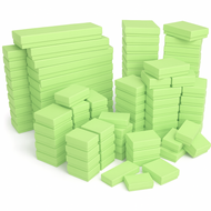 10 Boxes-Light Green Kraft Cotton Filled Boxes