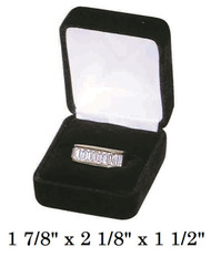Classic Black Velvet Ring Jewelry Gift Box