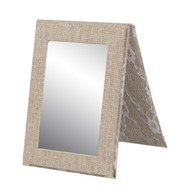 Burlap Lace Snap Folding Mirror