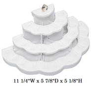 White Multi-tiered Ring Jewelry Display - 29-Ring Clips