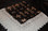 Black Satin Lap Scarf with Silver Crosses and Silver Lace