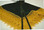 Black Satin Lap Scarf with fingering (optional) and Gold Lace 
