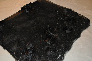Black Lap Scarf with Bling