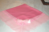 Baby Pink Lap Scraf with Pink Lace and Bow