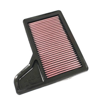 K&N 4 ply panel washable air filter 
Fits stock 2015-2017 Mustang GT, I4, and V6 airbox. 

For GT350 see part number M-9601-G  

Flows approximately 22% more than stock filter at 1.5" H2O delta pressure 

Does not require PCM recalibration