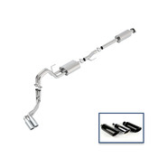 2015-2019 F-150 5.0L CAT-BACK TOURING EXHAUST SYSTEM - SIDE EXIT, CHROME TIPS  M-5200-F1550RTCA