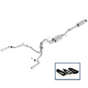 2015-2019 F-150 5.0L CAT-BACK TOURING EXHAUST SYSTEM - REAR EXIT, CHROME TIPS  M-5200-F1550DTCA