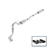 2015- 2019 F-150 5.0L CAT-BACK SPORT EXHAUST SYSTEM - SIDE EXIT, CHROME TIPS  M-5200-F1550RSCA