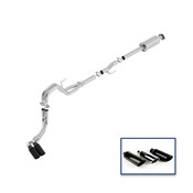 2015-2019 F-150 5.0L CAT-BACK EXTREME EXHAUST SYSTEM - SIDE EXIT, BLACK CHROME TIPS  M-5200-F1550REBA