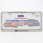  FORD PERFORMANCE SLIM LICENSE PLATE FRAME-BRUSHED STAINLESS STEEL M-1828-SSC 