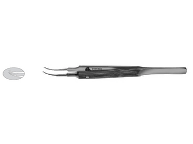 Titanium Tennant, Tying Forceps, Round Handles, Smooth Jaws W/Guide Pin, W/Platform, Curved - ST5-1675