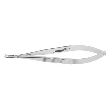 Castroviejo Needle Holder, Standard Jaws, Curved W/Lock - S6-1055


