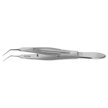 Hoffer-McPherson Corneal Forceps Angled Jaws 11mm Extra Delicate 1x2 Teeth, 0.12mm - S5-1215
