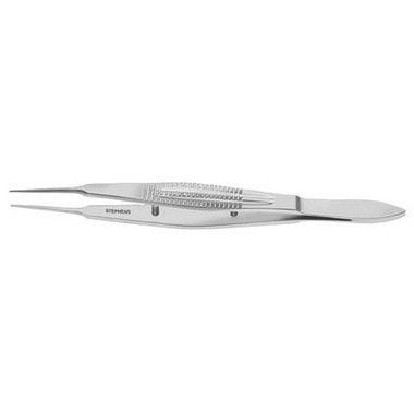 McPherson Corneal Forceps 1x2 Teeth, 0.4mm, Straight N/S - S5-1225

