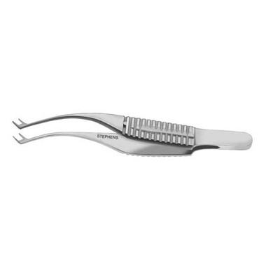 Hoffmann-Polack Corneal Bi-Fixation Forceps 2 Sets Of 1x2, 0.12mm Teeth 2mm Spread Gills Handle - S5-1443
