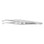 Bores U-Shaped Fixation Forceps 3mm Spread 0.12mm, 1x2 Teeth, Curved - S5-1449

