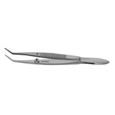 Troutman Superior Rectus Forceps, Angled 1x2 Teeth - S5-1515

