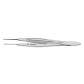 MacGregor Conjunctiva Forceps 6mm Tying Platform W/Serrated Tips - S5-1355
