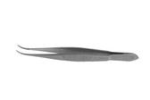 Curved Dressing Forceps With Delicate Serrations