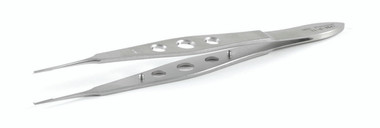 Castroviejo Suturing Forceps 0.9mm With Three-Holed Handle, 1 X 2 Teeth, 20mm Straight Shafts, And An Overall length Of 4 1/4" (110mm)