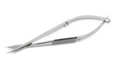 Westcott Curved Tenotomy Scissors, Right, Serrated And Flat Handle With Polished Finish, Rounded Westcott Blades, Blunt Tips, 19mm Mid Screw To Tip, And Overall Length Of 4 1/2" (114mm)