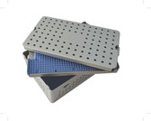Aluminum Sterilization Tray Large 3.5'' Deep Double Layer Size 10'' x 6'' x 3.25'' (CalTray A4200)