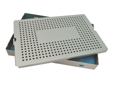 Aluminum Sterilization Tray Extra Large Deep Single Layer 15'' x 10'' x 1.5'' (CalTray A7050)