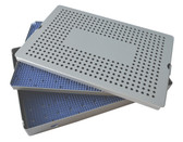 Aluminum Sterilization Tray Extra Large Deep Double Layer 15'' x 10'' x 1.5'' (CalTray A7100)