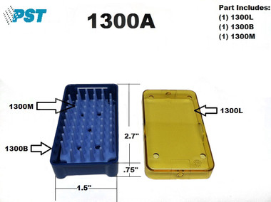PST Micro Instrument Sterilization Tray 1.5'' x 2.7'' x 0.75'' (1300A)