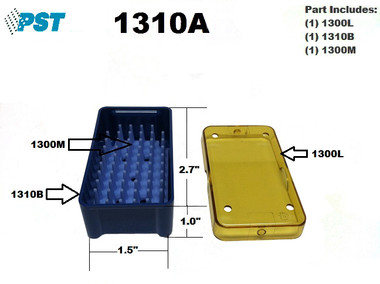 PST Micro Instrument Sterilization Tray 1.5'' x 2.7'' x 1.0'' (1310A)