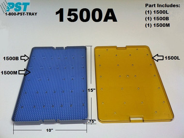 PST Micro Instrument Sterilization Tray 10.0'' x 15.00'' x 0.75'' (1500A)