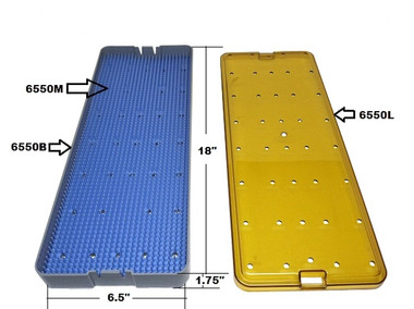 PST Micro Instrument Sterilization Tray 6.5'' x 18.0'' x 1.5'' (6552A)