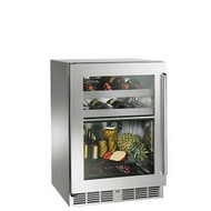 Perlick 24-Inch Signature Series Outdoor Dual Zone Refrigerator / Wine Reserve (Fully Integrated Glass Door)