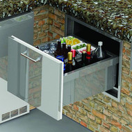 Alfresco 26 inch Under Counter Ice Drawer and Beverage Center Insulated