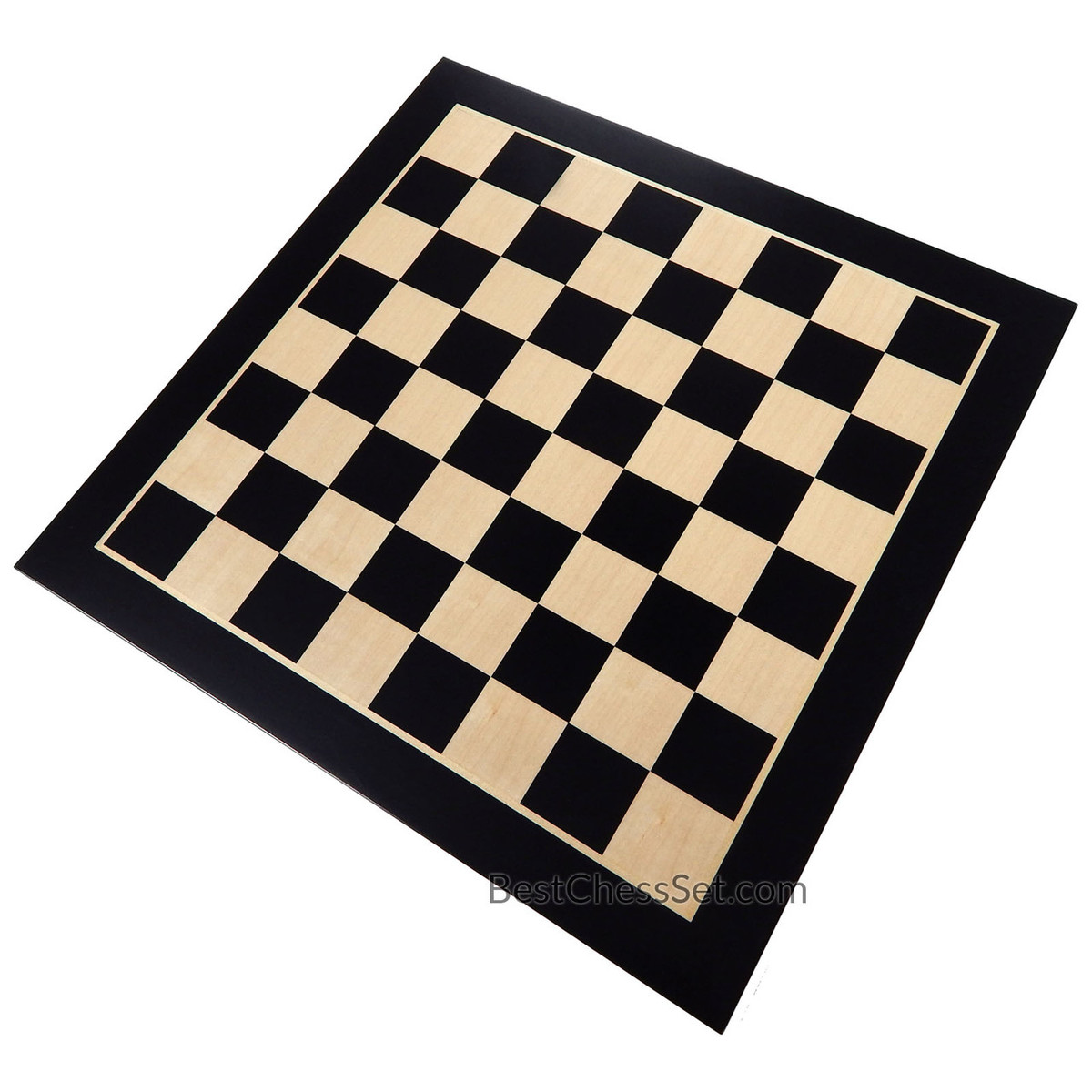Chess 19 INCH EXTRA LARGE Maple Beech Wood Game Set Flat Inlaid BLACK BOARD ONLY 