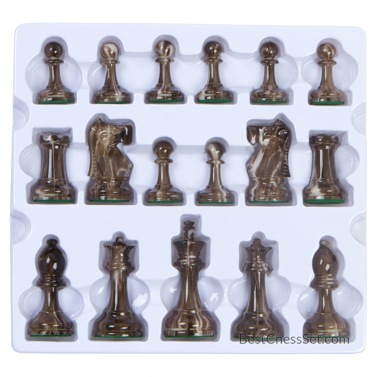 Zeus High Polymer Heavy Weighted Chess Pieces with 3.75 Inch King 