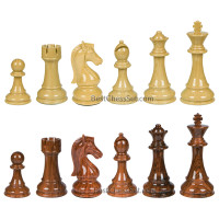 Ellis High Polymer Weighted Chess Pieces with 3.75 Inch King and Extra Queens, Pieces Only, No Board