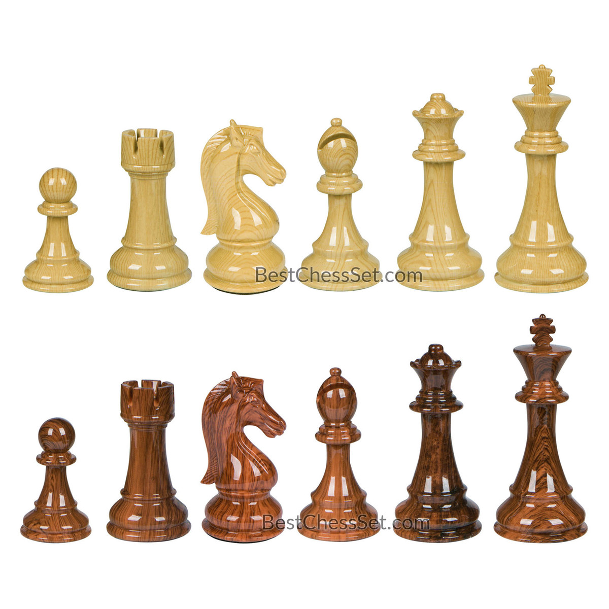 FREE Shipping 3X WEIGHTED CHESS PIECES with a 3.75 inch King & extra Queens 