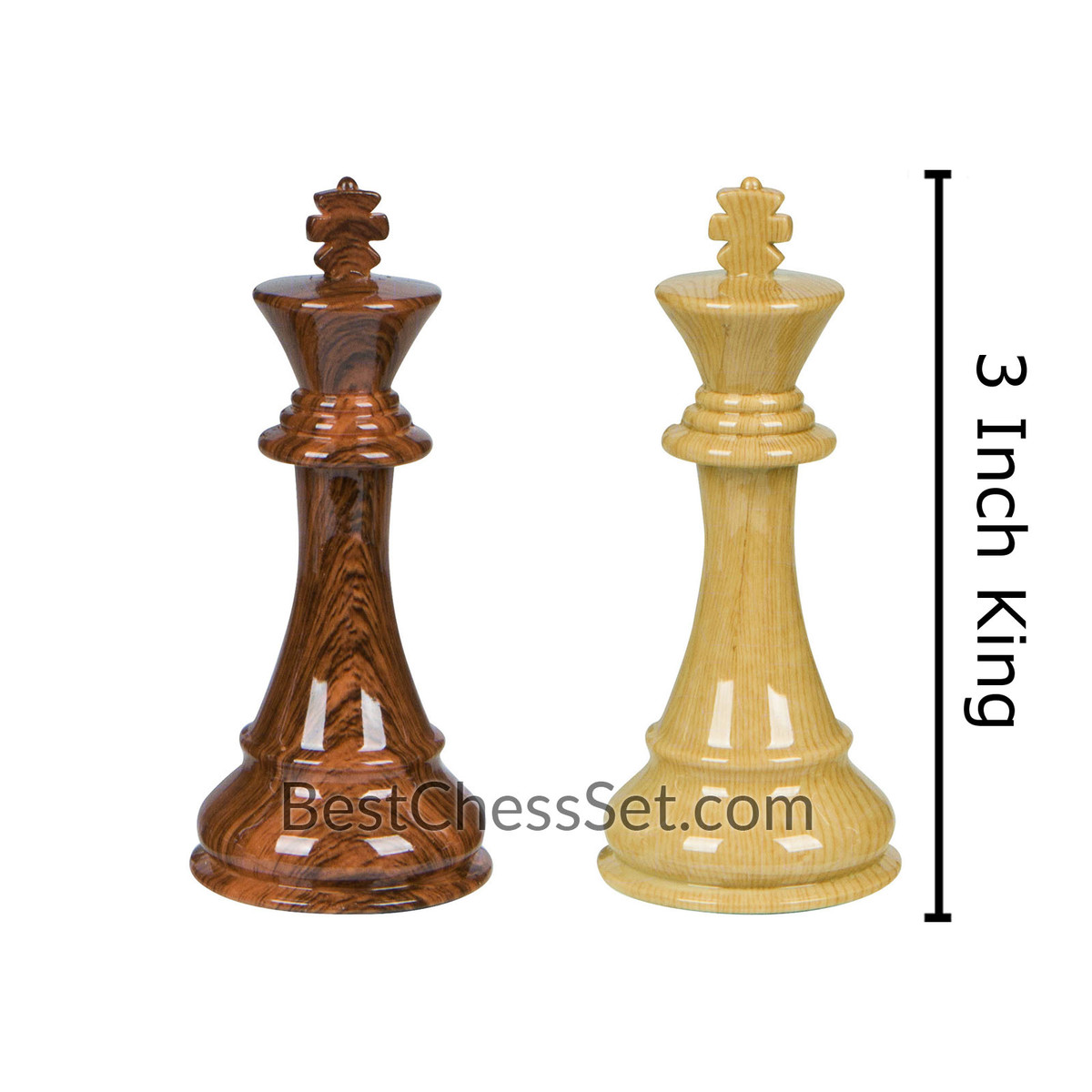  Chess Pieces Plastic Pawn Chess Pieces 95 mm/ 3.7 Inch King's  Height Tournament Chess Set with Storage Bag for Chess Board Game, Set of  32 Chess, White and Black (Pieces Only) 