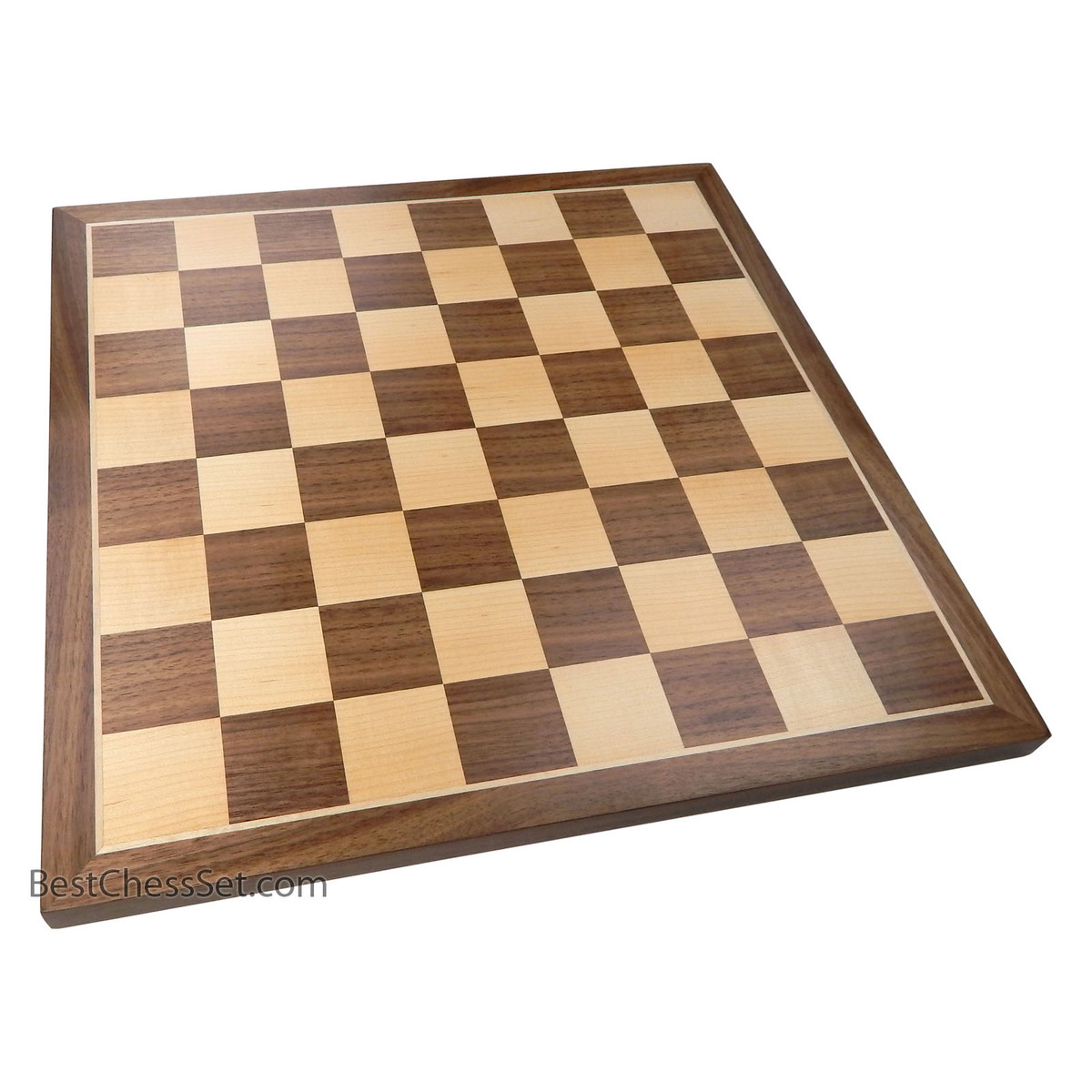 Madison Extra Thick Chess Board with Inlaid Walnut and Maple Wood ...