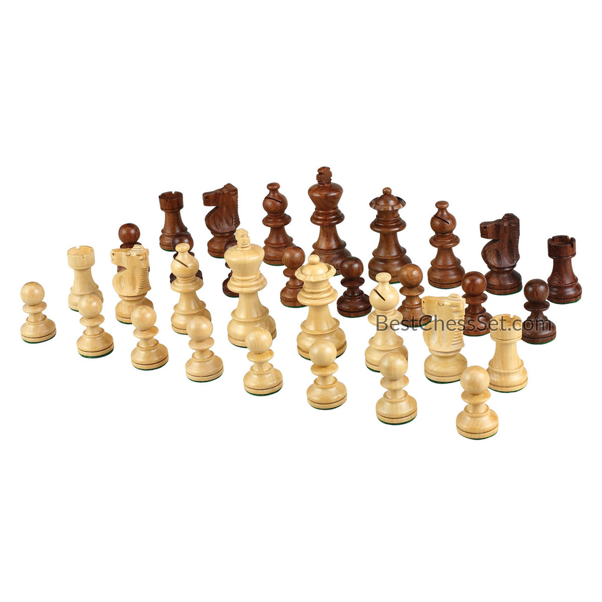 Total Weight 300g Pieces Only King 3 1/2" New Wooden Chess Set 32 Pieces 