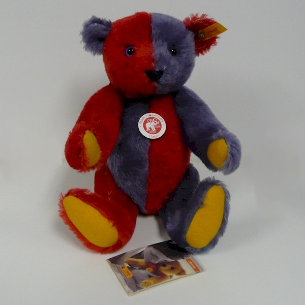 red and blue teddy bear